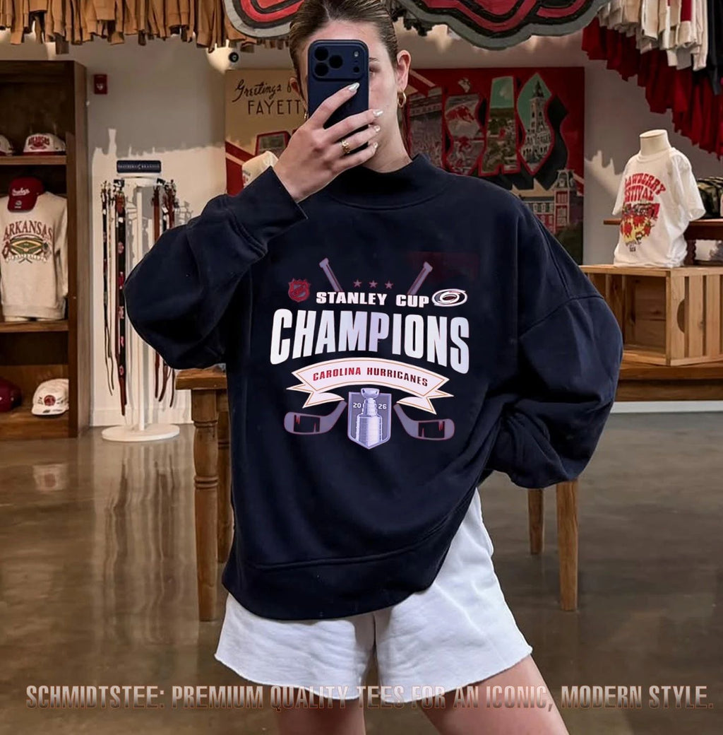 Carolina Hurricanes 2026 Stanley Cup Champions hockey trophy shirt