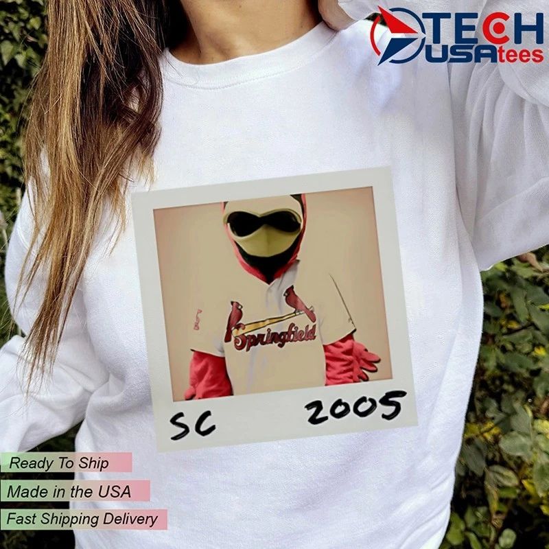 In our Cardinals Red Era Springfield Cardinals SC 2005 mascot photo shirt