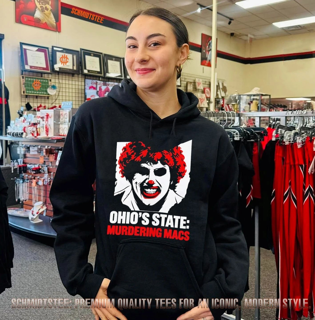Ohio’s Tate Murdering Macs Clown shirt