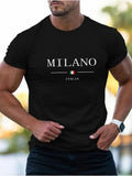 Milano Italia T-Shirt – Men’s Italian Flag Tee – Pure Cotton Short Sleeve Top