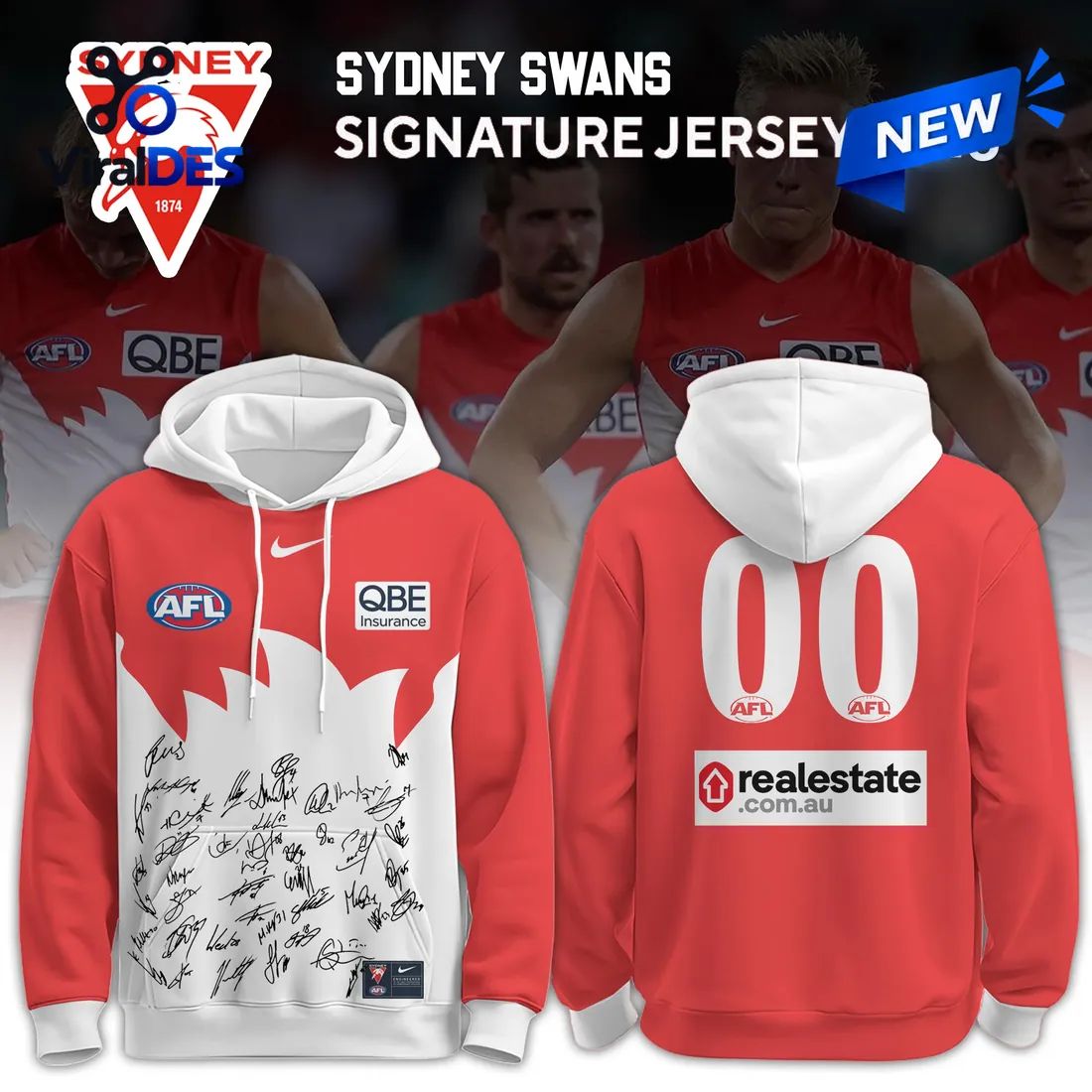 Sydney Swans 2026 Signature Red Hoodie