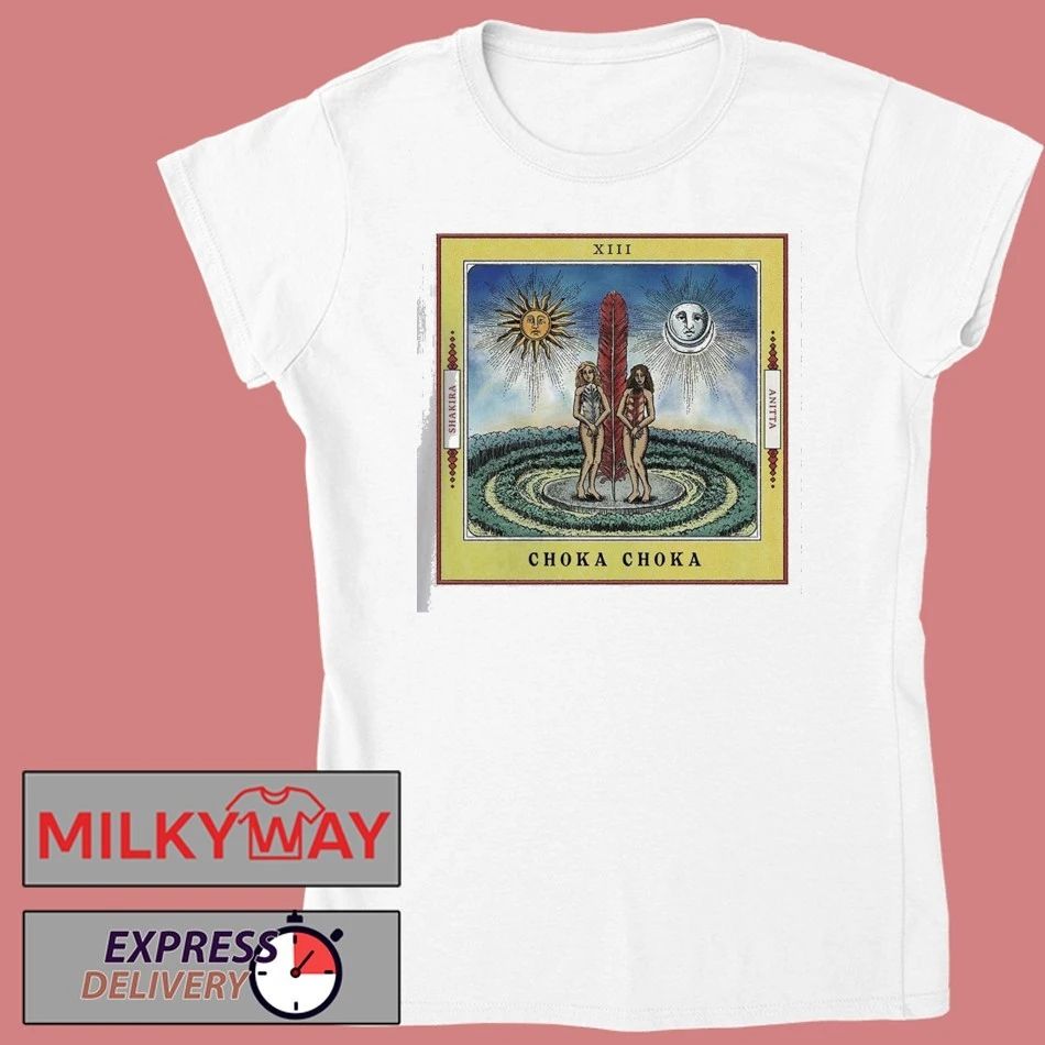 Shakira X Anitta Choka Choka Collab Tarot Card Style Art T-Shirt