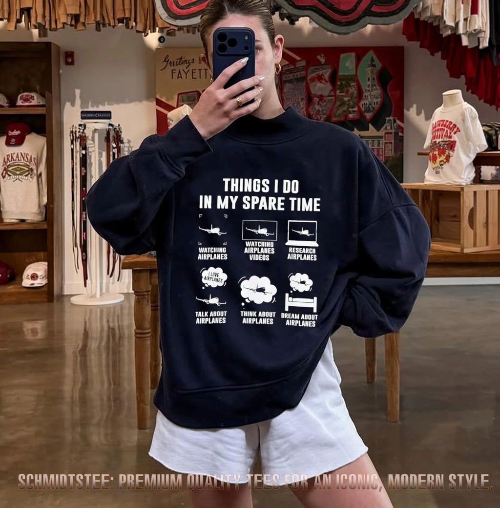 Things I Do in My Spare Time Airplane Enthusiast shirt