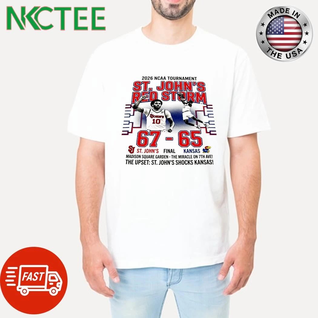 NKCtees 2026 NCAA Tournament St John’s 67 65 Kansas basketball shirt