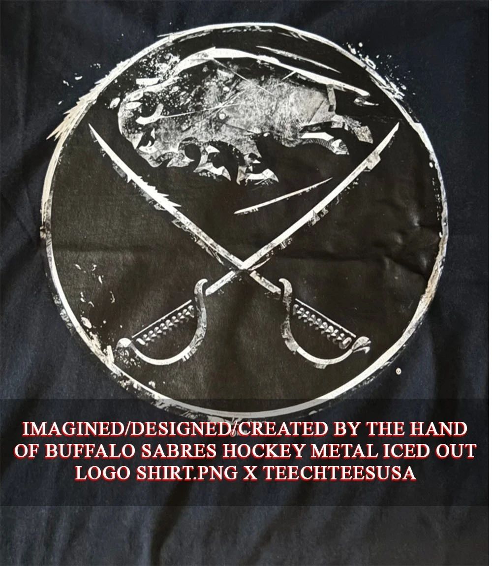 Buffalo Sabres Hockey Metal Iced Out logo shirt