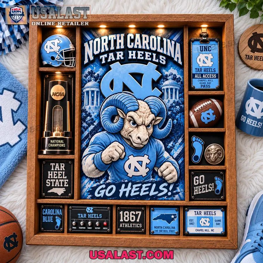 North Carolina Tar Heels Custom Frame Light Box