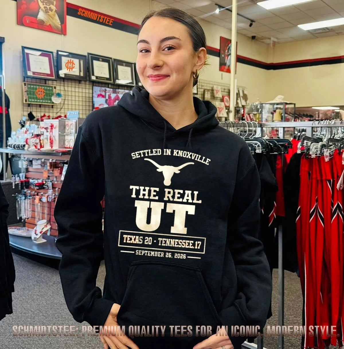 Texas Longhorns vs Tennessee Volunteers Settled In Knoxville The Real UT 20-17 Score shirt