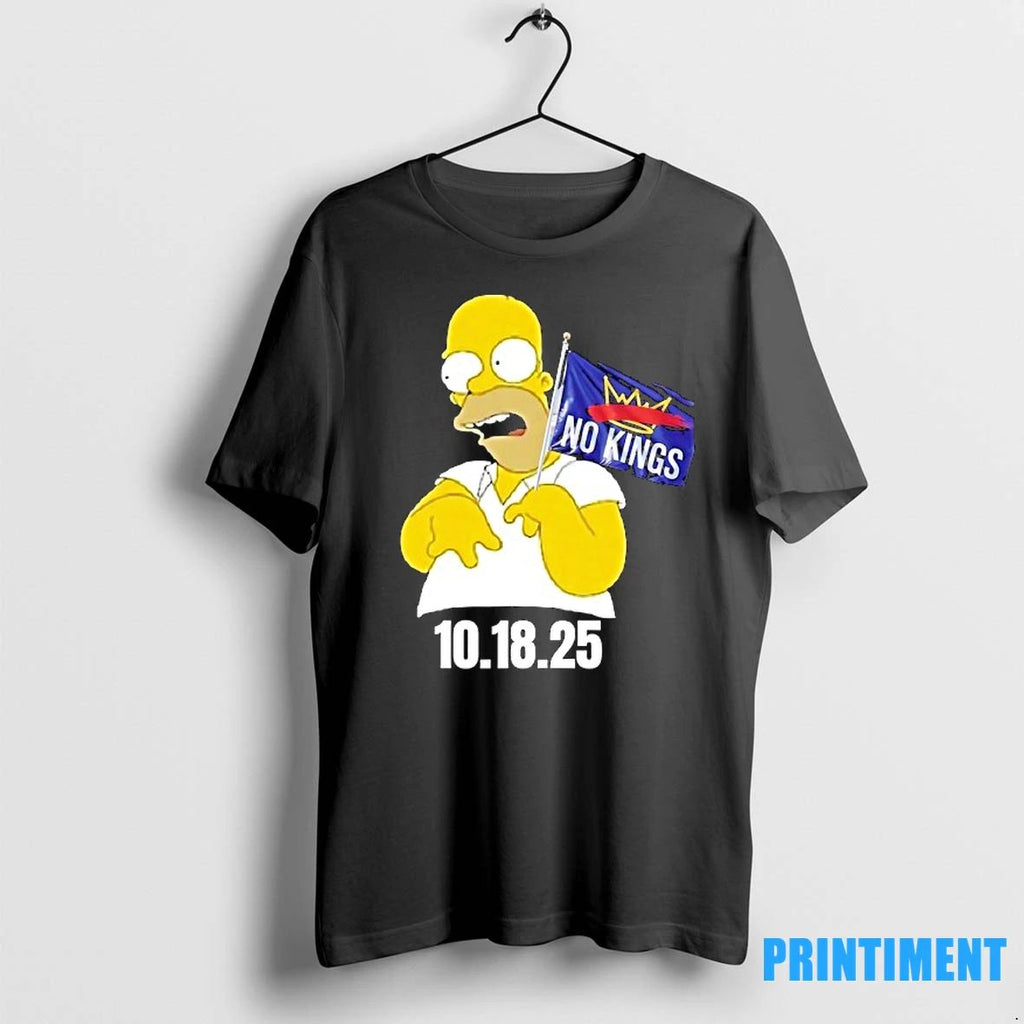 Bart No Kings Flag 10 18 2025 Cartoon Tshirts Sweater