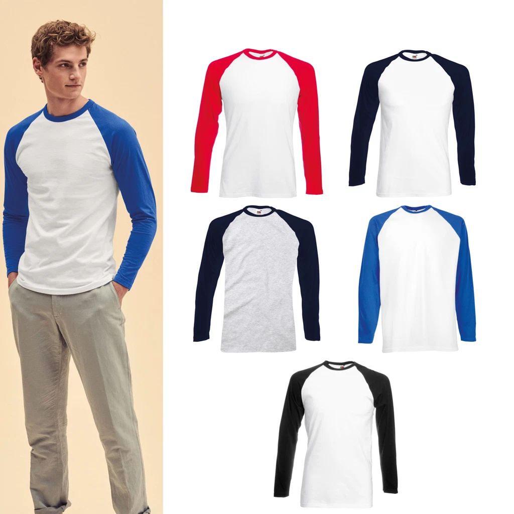 Fruit of the Loom Long sleeve baseball T 61-028-0
