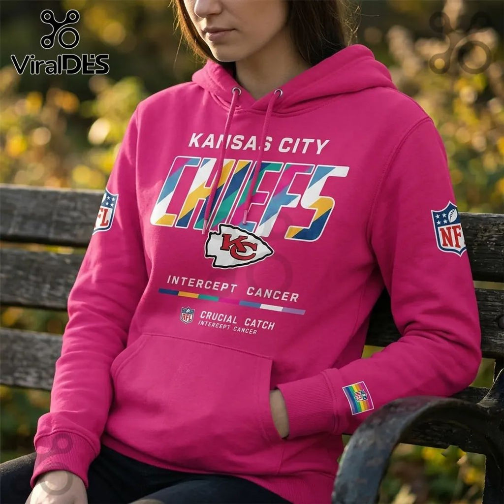 Kansas City Chiefs Crucial Catch Pink Hoodie