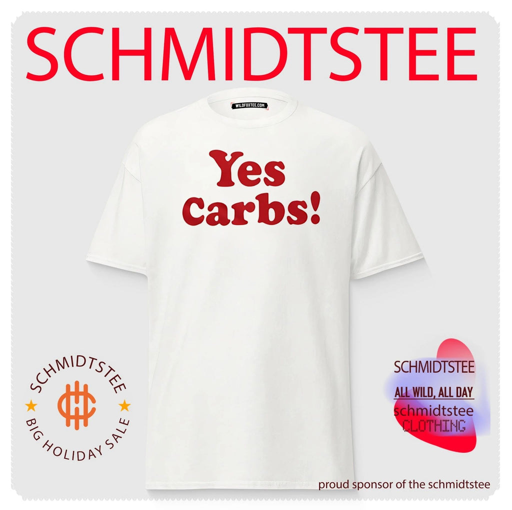 Harry wearing Yes Carbs shirt