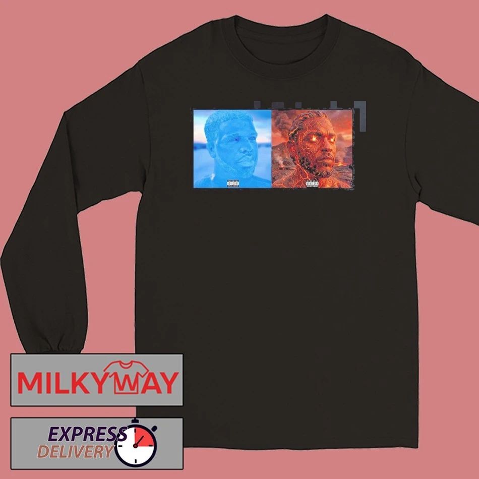 Funny Drake Iceman And Kendrick Lamar Fireman Album Covers T-Shirt