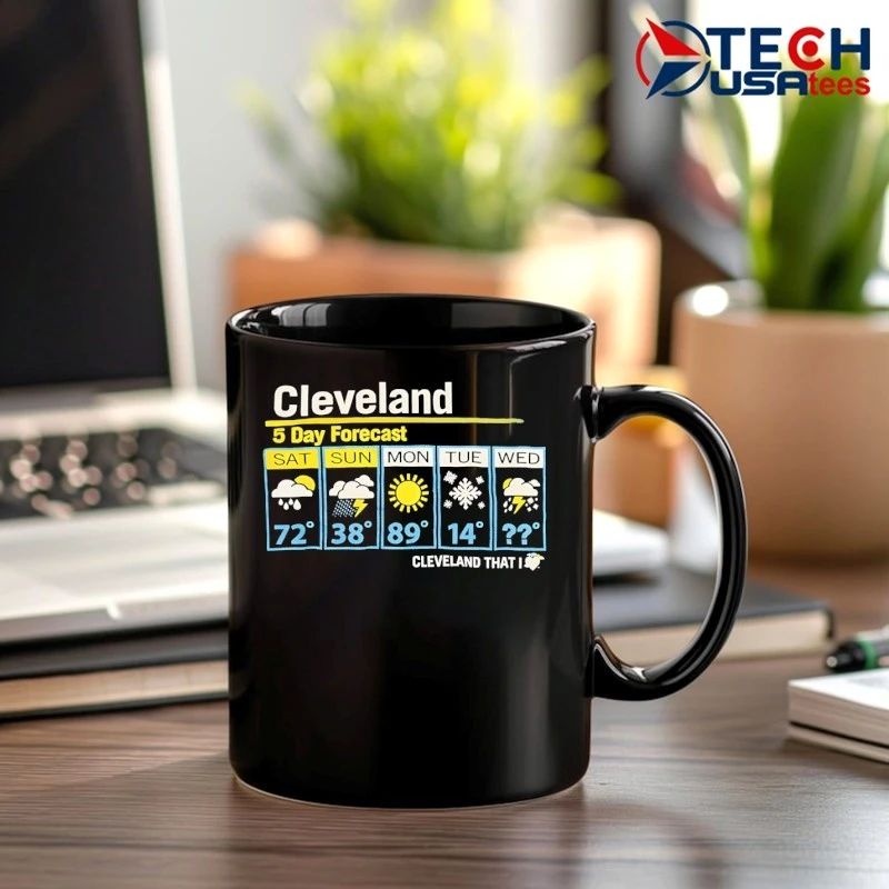 Cleveland 5 day forecast weather shirt