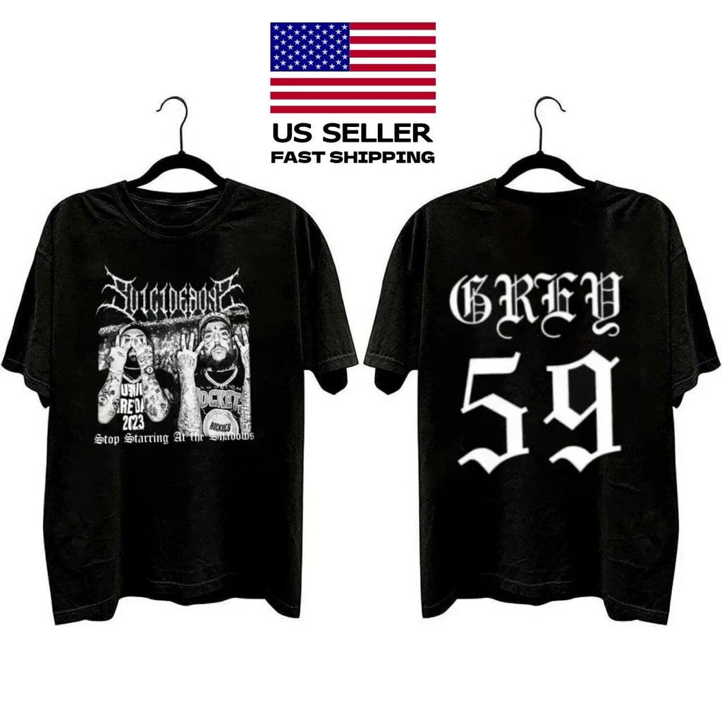 Sale Suicideboys Street Style Grey 59 Grey Day Tour 2025 Music Concert T-shirt
