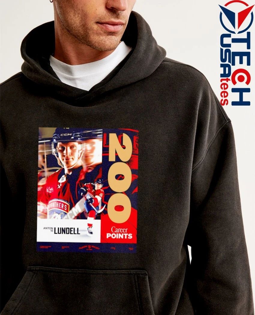 Anton Lundell Florida Panthers 200 Career Points shirt
