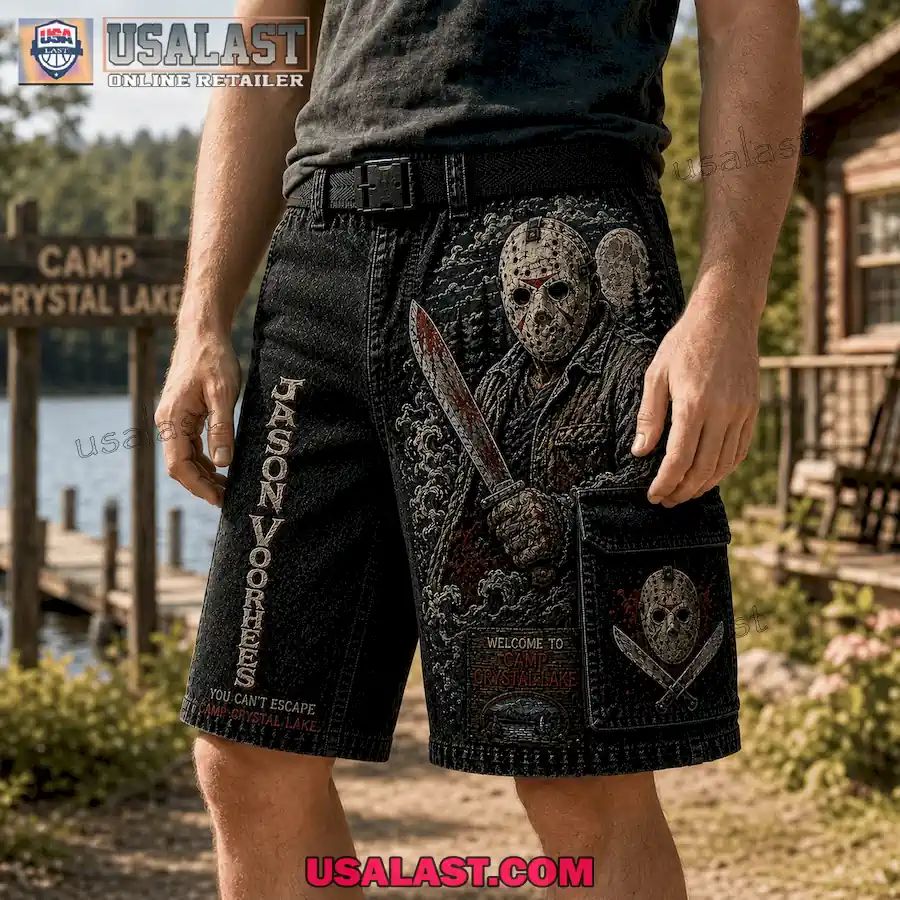 Jason Voorhees Camp Crystal Lake Men Cargo Short