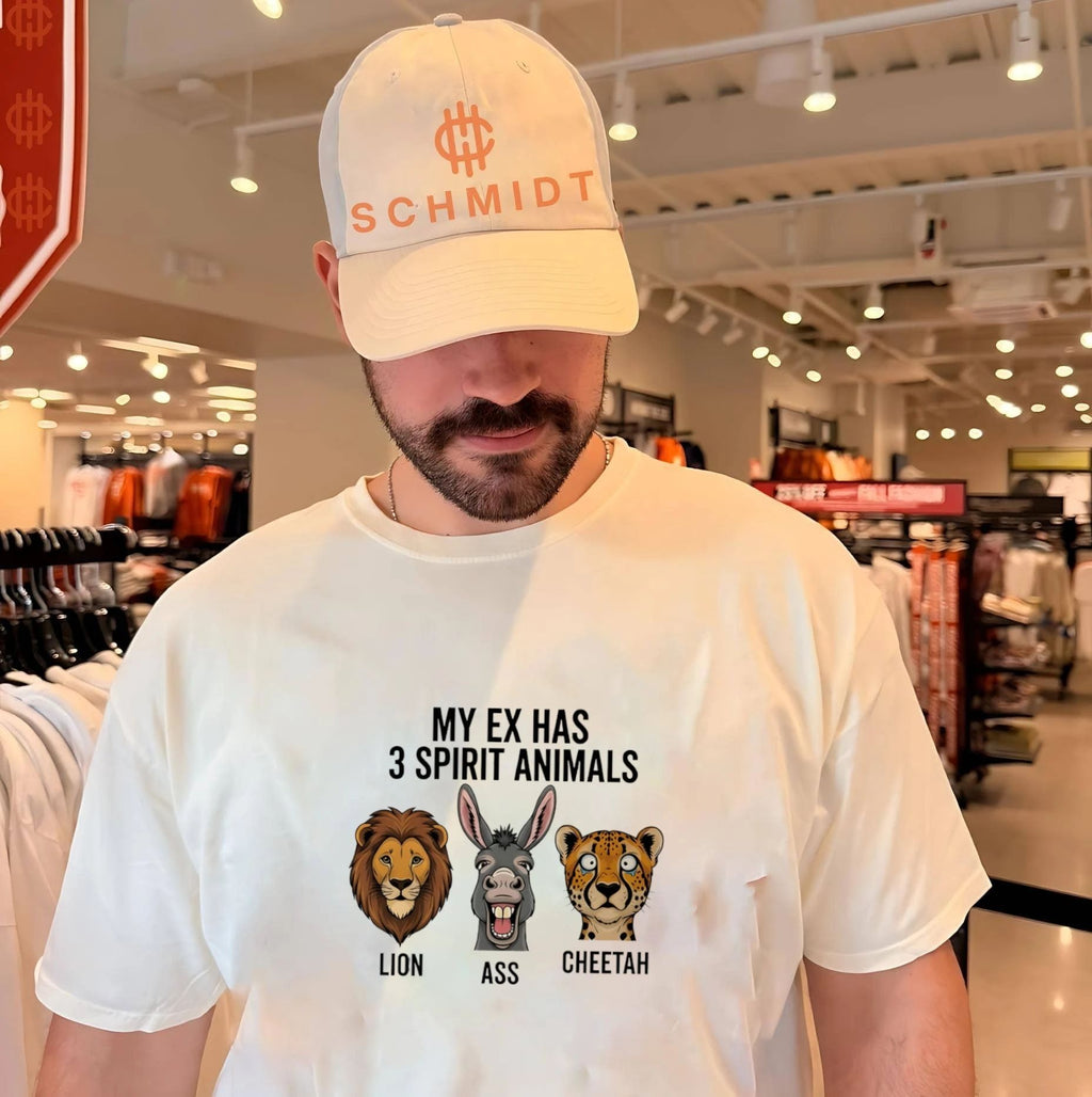 My ex has 3 spirit animals lion ass cheetah shirt