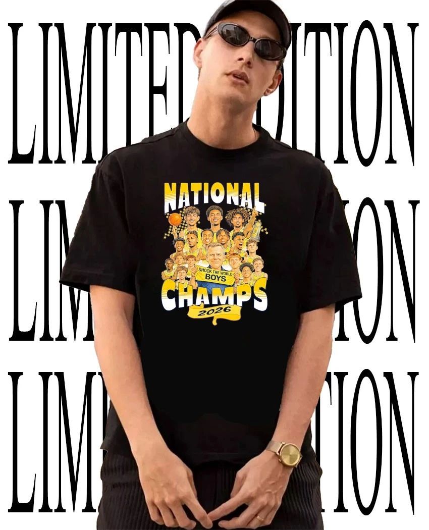 Shock the World Boys Michigan Wolverines 2026 National Champs shirt