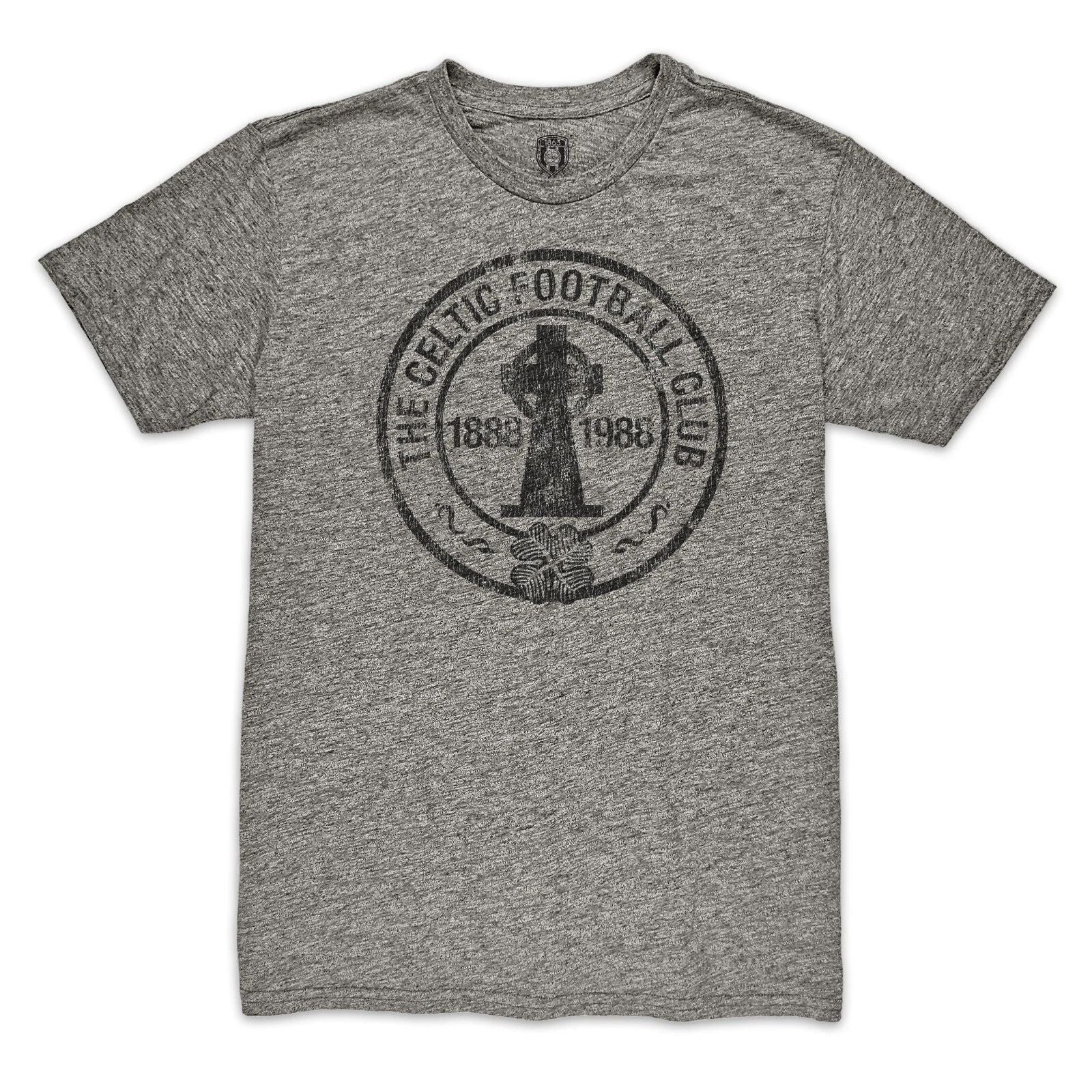 CELTIC FC Retro Badge Premium Triblend Slub Gray T-Shirt - 1863FC