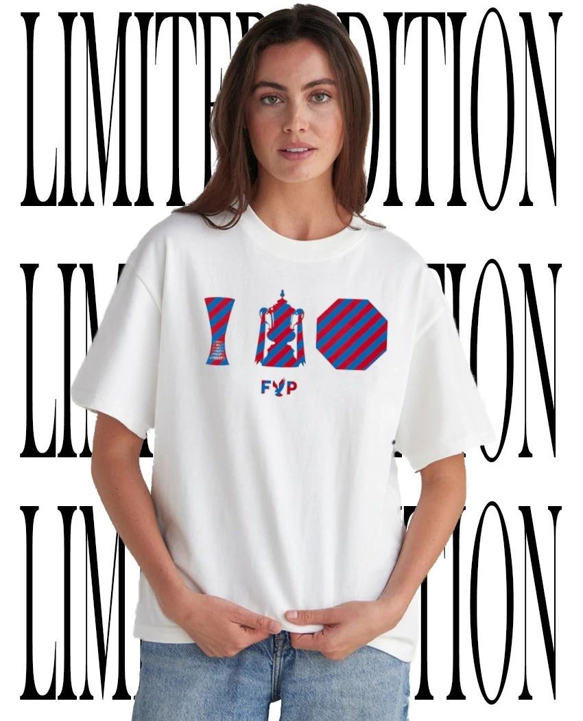 The FYP Crystal Palace trio of trophies shirt
