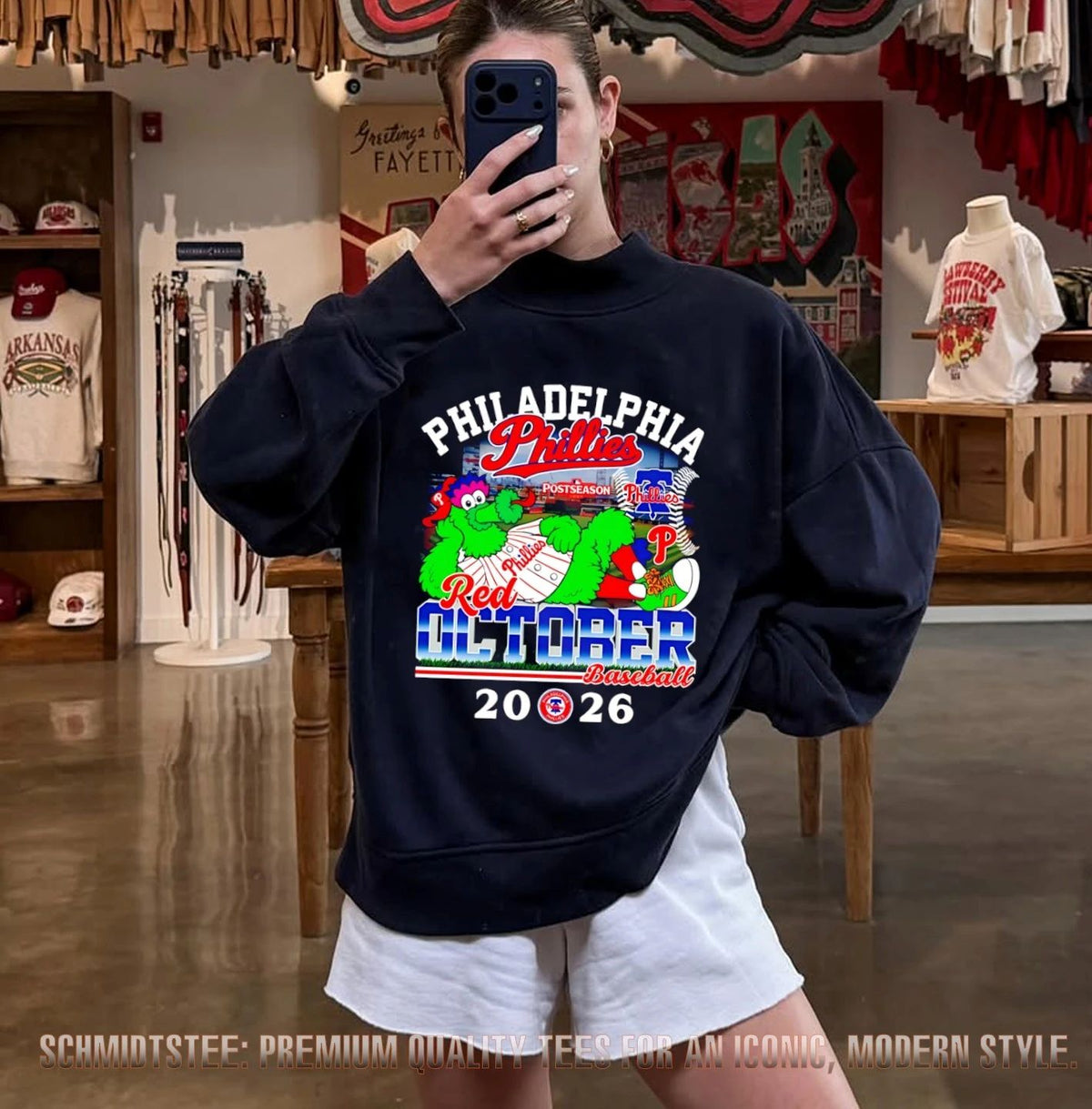 2026 Philadelphia Phillies Red October Postseason mascot shirt