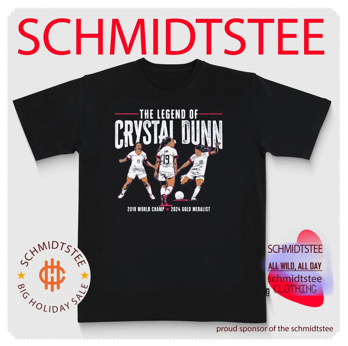 The Legend of Crystal Dunn 2019 World Champ 2024 Gold Medalist shirt