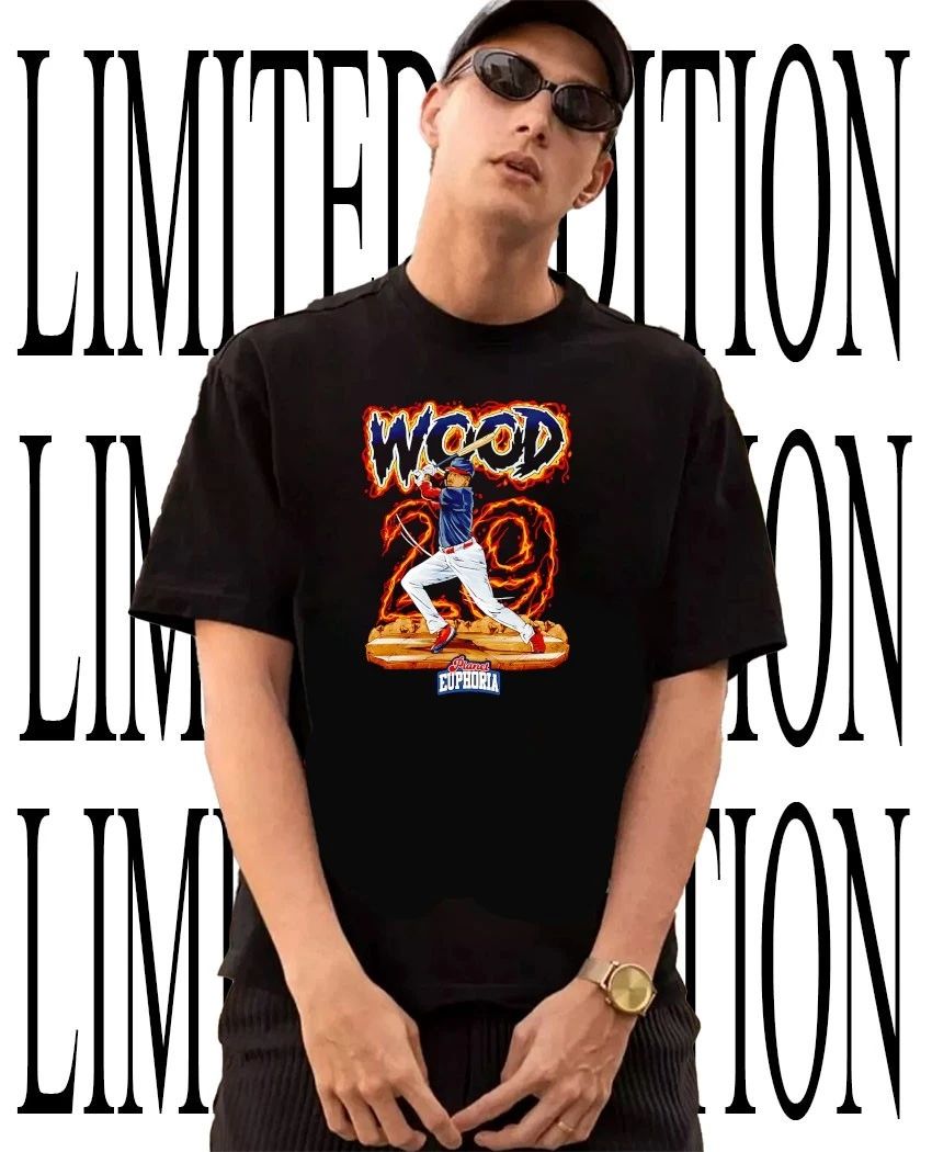 MLB Robert Wood Jr 29 Baseball WOOD caricature shirt