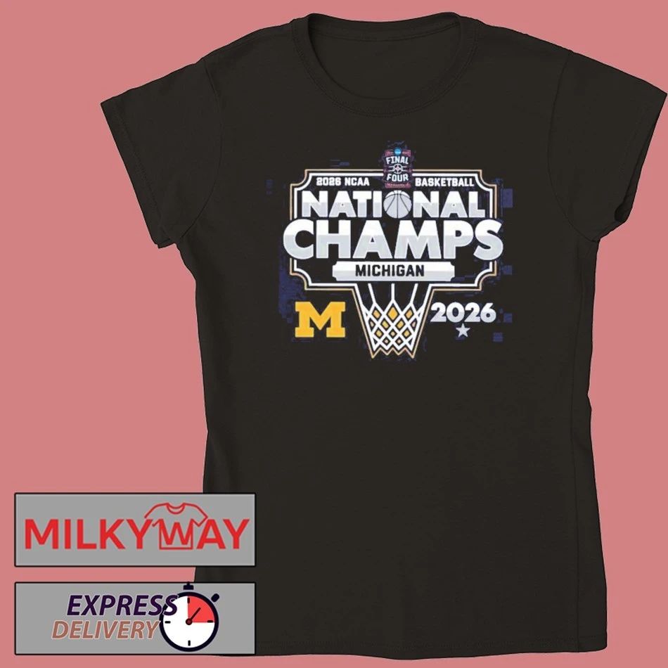 Michigan Wolverines Men’s Basketball 2026 NCAA National Champions March Madness Hoops T-Shirt