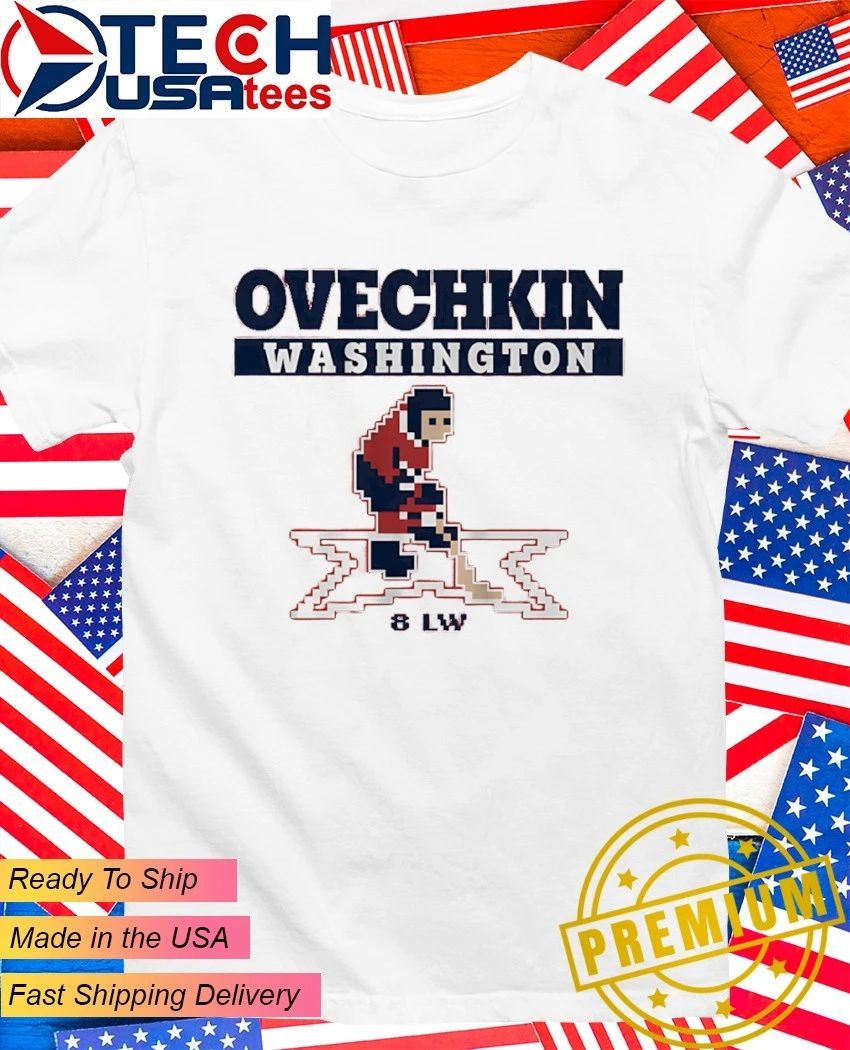 Alex Ovechkin Washington Capitals Hockey 8LW pixel shirt