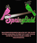 Springfield Cardinals Baseball pink and green logo shirt