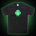 Android Mobile Phone Galaxy Pixel iphone Robot Glow in the Dark T-Shirt