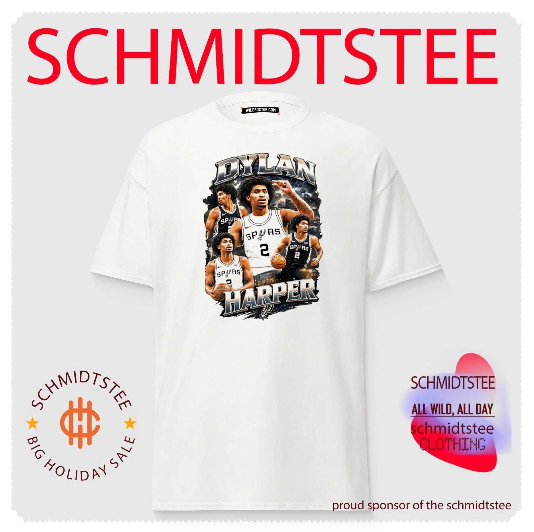 Stephon Castle San Antonio Spurs Dylan Harper player collage shirt