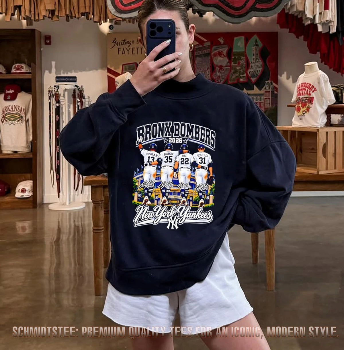 New York Yankees Bronx Bombers 2026 Chisholm Jr Bellinger Rice Schlittler signature shirt