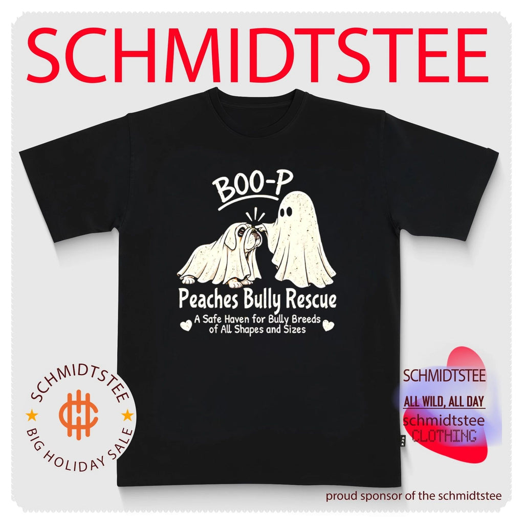 BOO-P Peaches Bully Rescue A Safe Haven For Bully Breeds of All Shapes And Sizes Halloween shirt