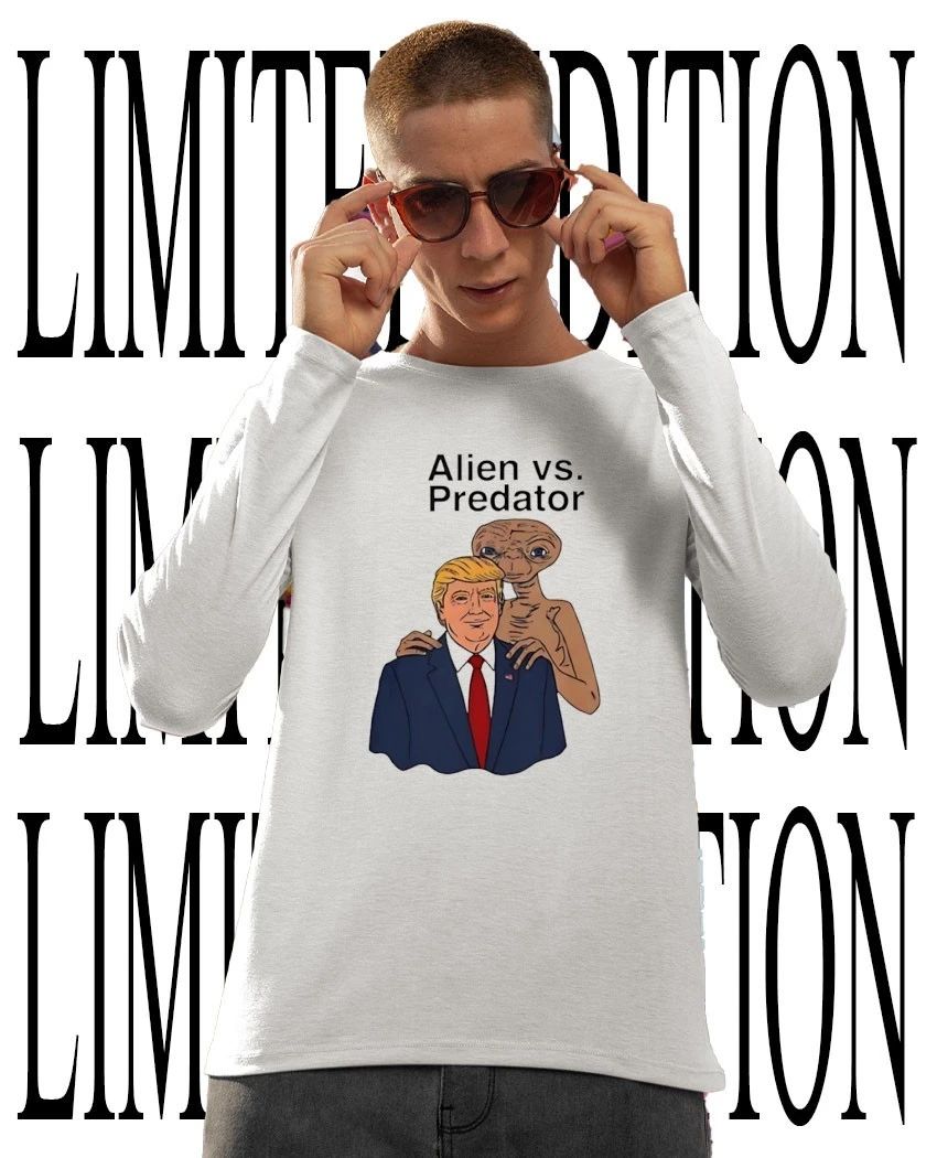 Alien vs. Predator Donald Trump ET caricature shirt