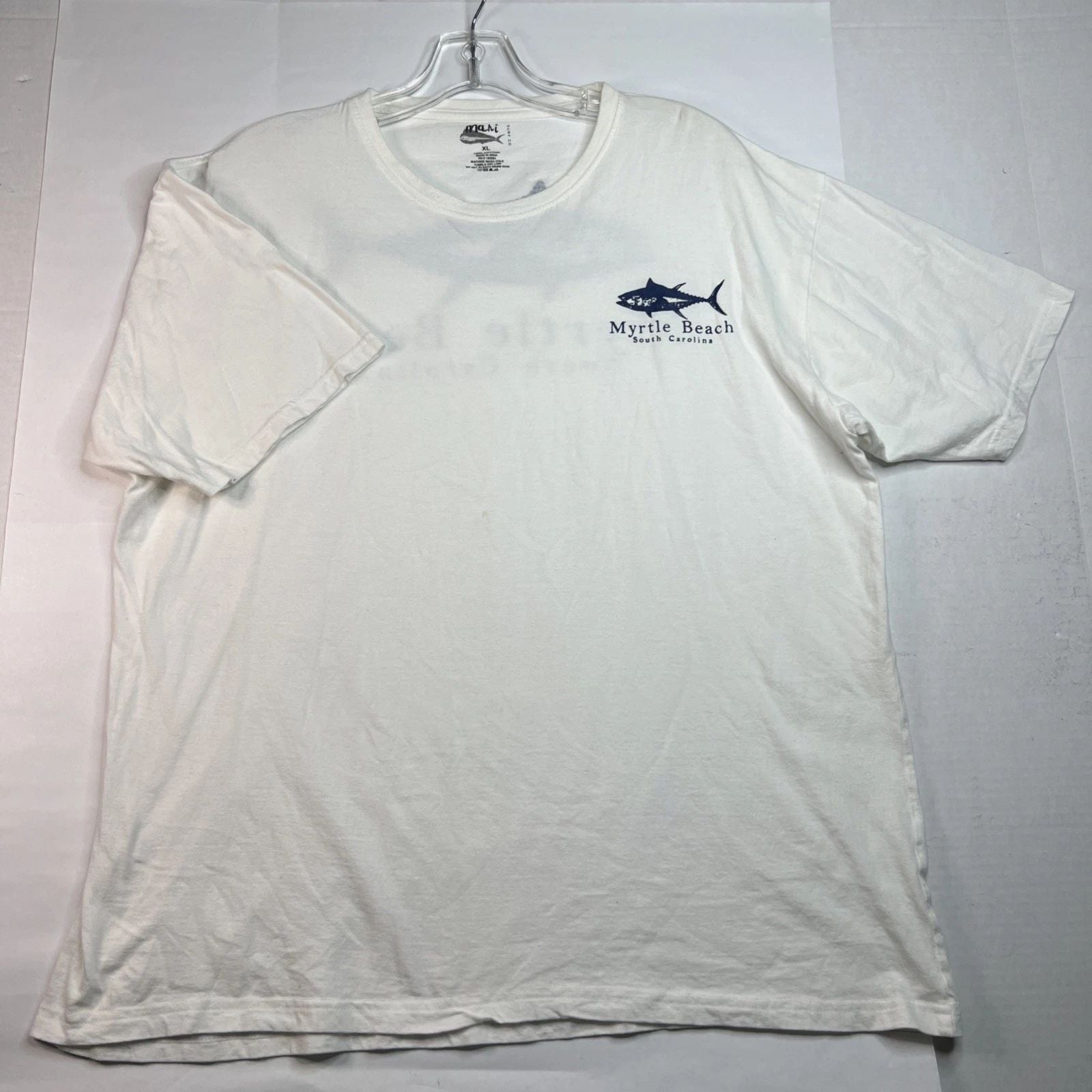 Myrtle Beach South Carolina White Cotton Shirt Men's Sz XL By Mahi Surf Co