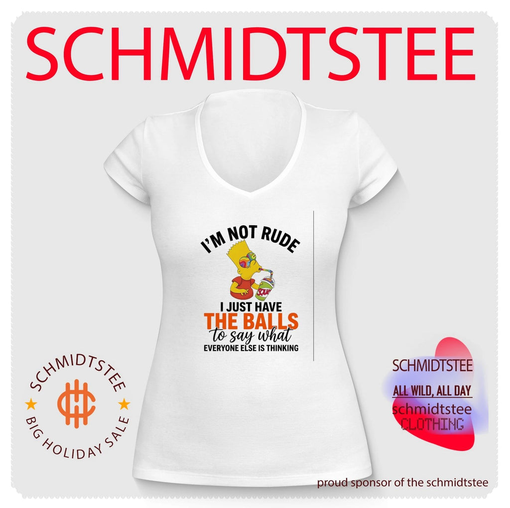 I’m not rude I just have the balls to say what everyone else is thinking Bart Simpson shirt