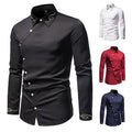 Men Button Shirts Lightweight Party Tops Business Streetwear Stylish Clubwear