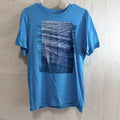 Free State Mens Ocean Wave Surfer Wavefront CA Graphic Short Sleeve T-Shirt Blue