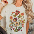 Retro Flowers Comfort Tee Floral Aesthetic Vintage Style Soft Shirt