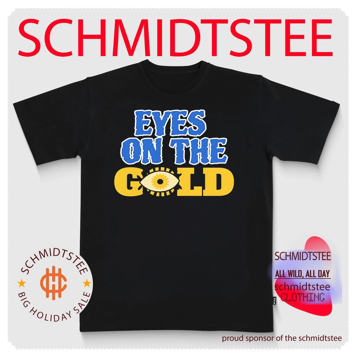 Eyes on the gold shirt