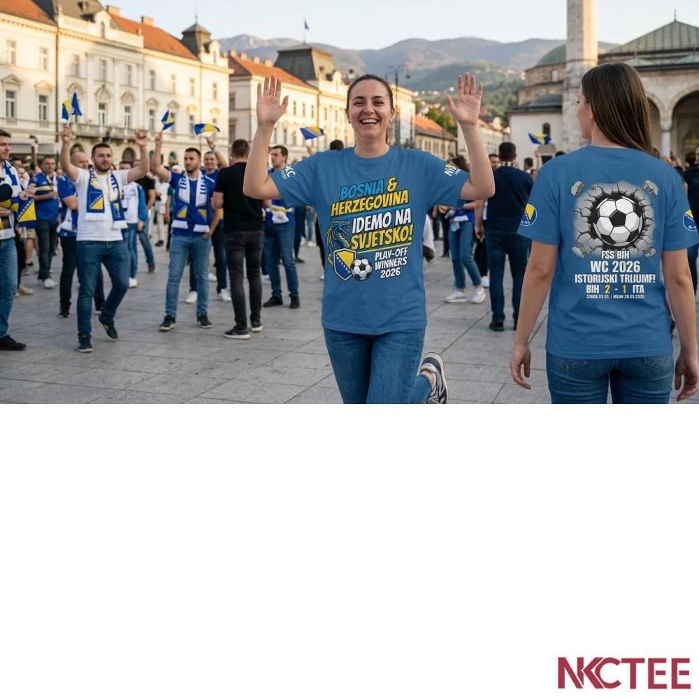 NKCtees Bosnia win Italy 2026 World Cup play-off soccer shirt