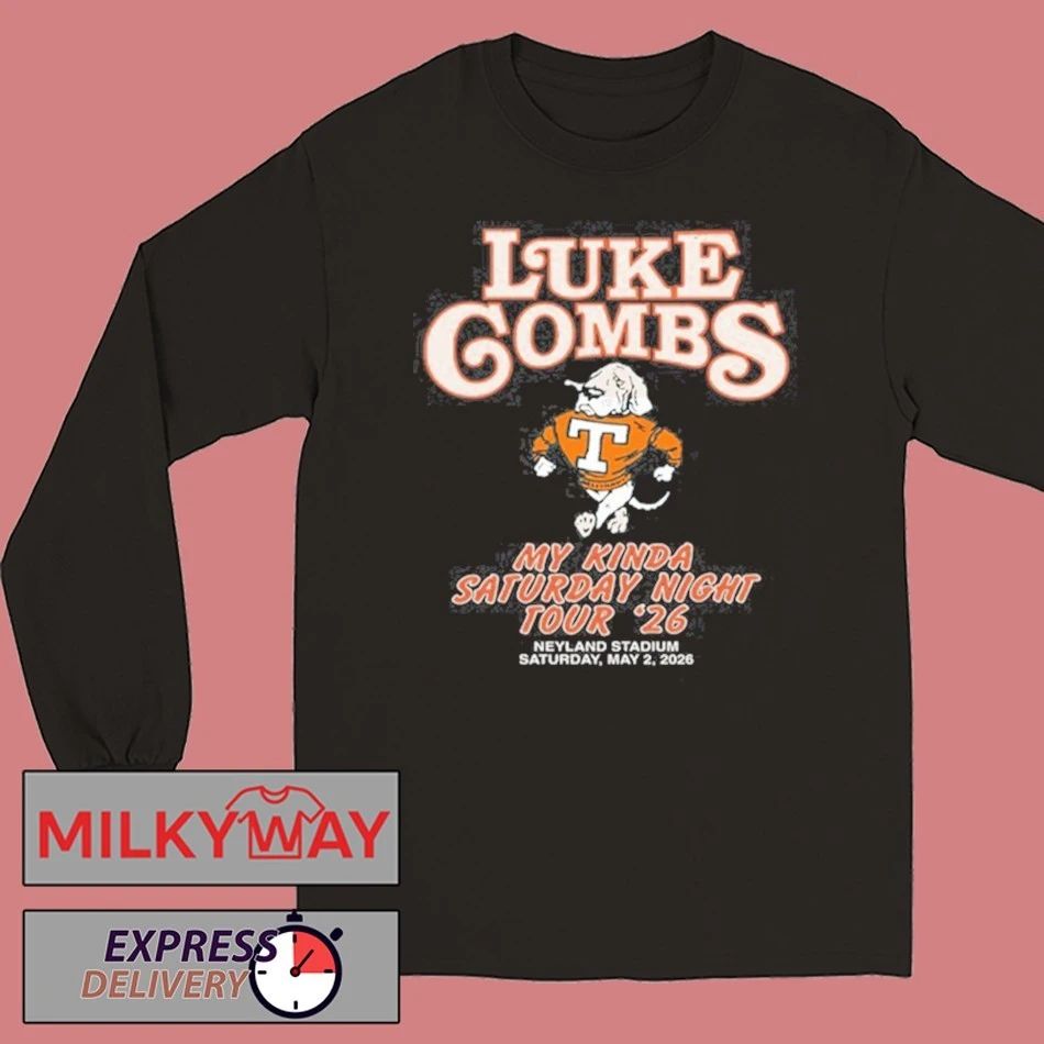 May 2 2026 Luke Combs WHITE T-Shirt University Of Tennessee TOUR shirt