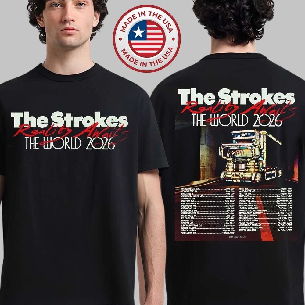 The Strokes Reality Awaits North America 2026 Tour Dates Unisex T-Shirt