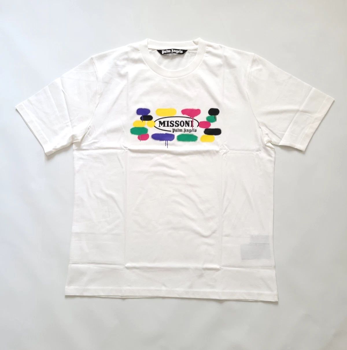 Palm Angels Missoni Authentic White Men's T-Shirt Size 2XL