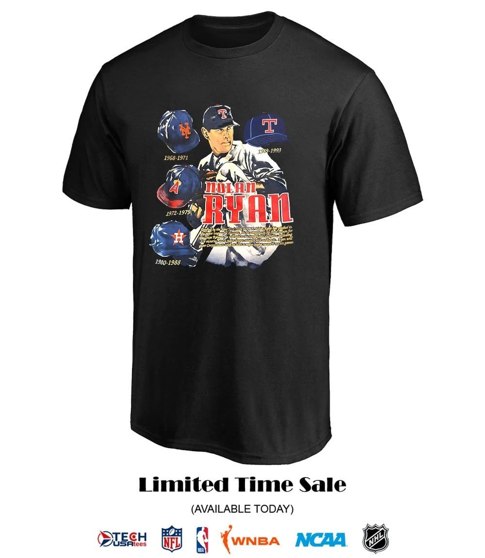Nutmeg Mills Nolan Ryan 4 Teams shirt