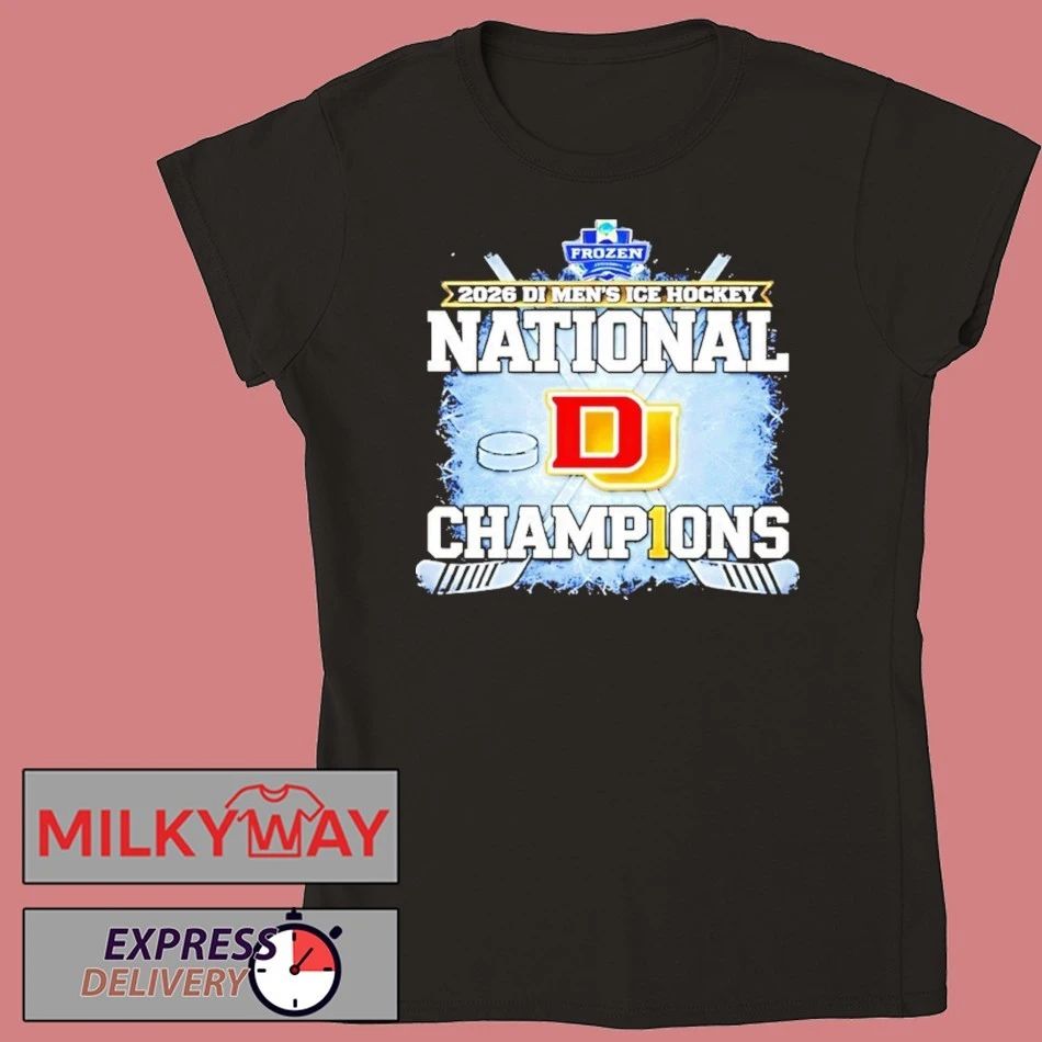 Denver Pioneers Mens Ice Hockey National Champions 26 Logo Shirts
