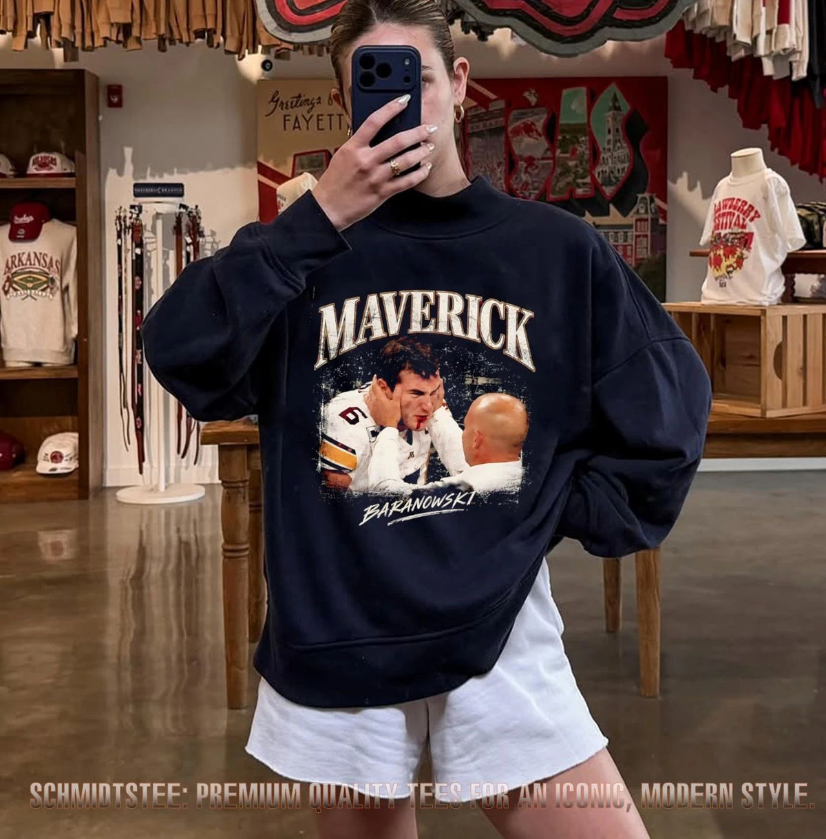 Maverick Baranowski and coach Minnesota Golden Gophers bleed graphic shirt