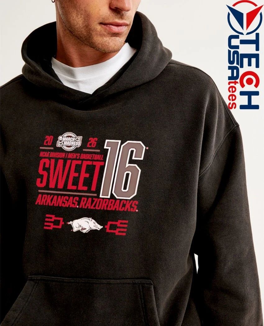 Arkansas Razorbacks 2026 NCAA March Madness Sweet 16 shirt by rallyhouse