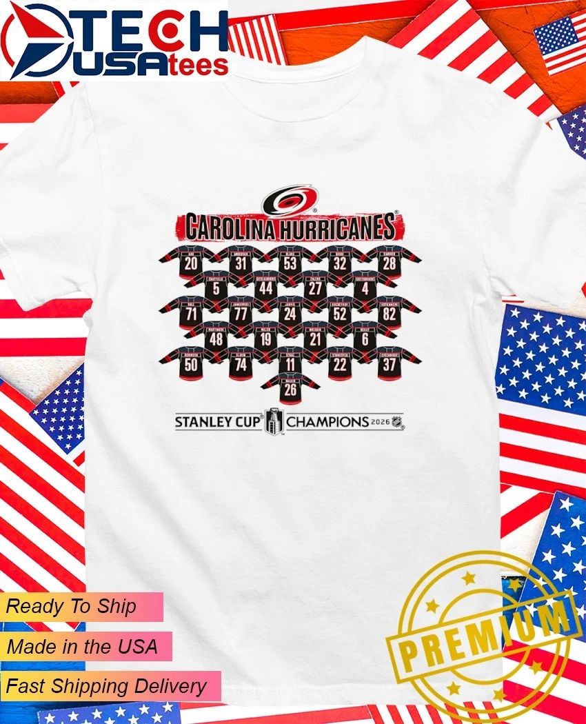 Carolina Hurricanes 2026 Stanley Cup Champions Roster Jersey shirt